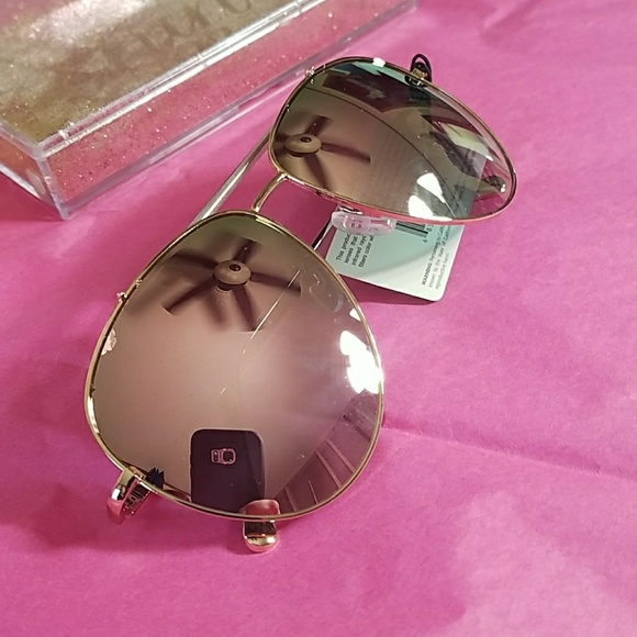 Pink Mirrored aviator sunglasses - Picture 2 of 6